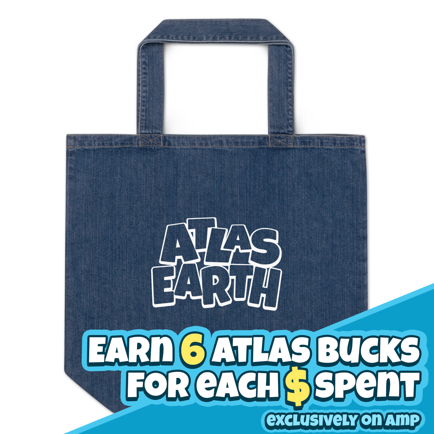 ATLAS:EARTH Organic denim tote bag
