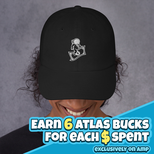 Cashtronaut Hat - White Embroidered